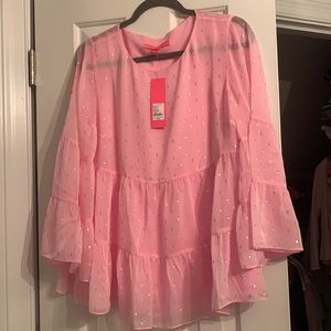 NWT Lilly Pulitzer Zazie top in Pink Tropics Tint
